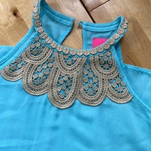 GUC Lily Pulitzer Kids Pearls Aqua dress girls’ size 14